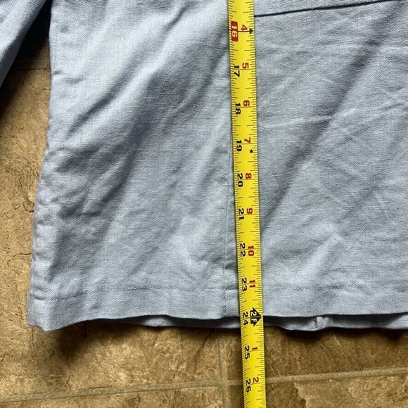 Appleseed's Womens Linen Blend Blazer Blue Preppy Classic Career Workwear Spring - Picture 6 of 8